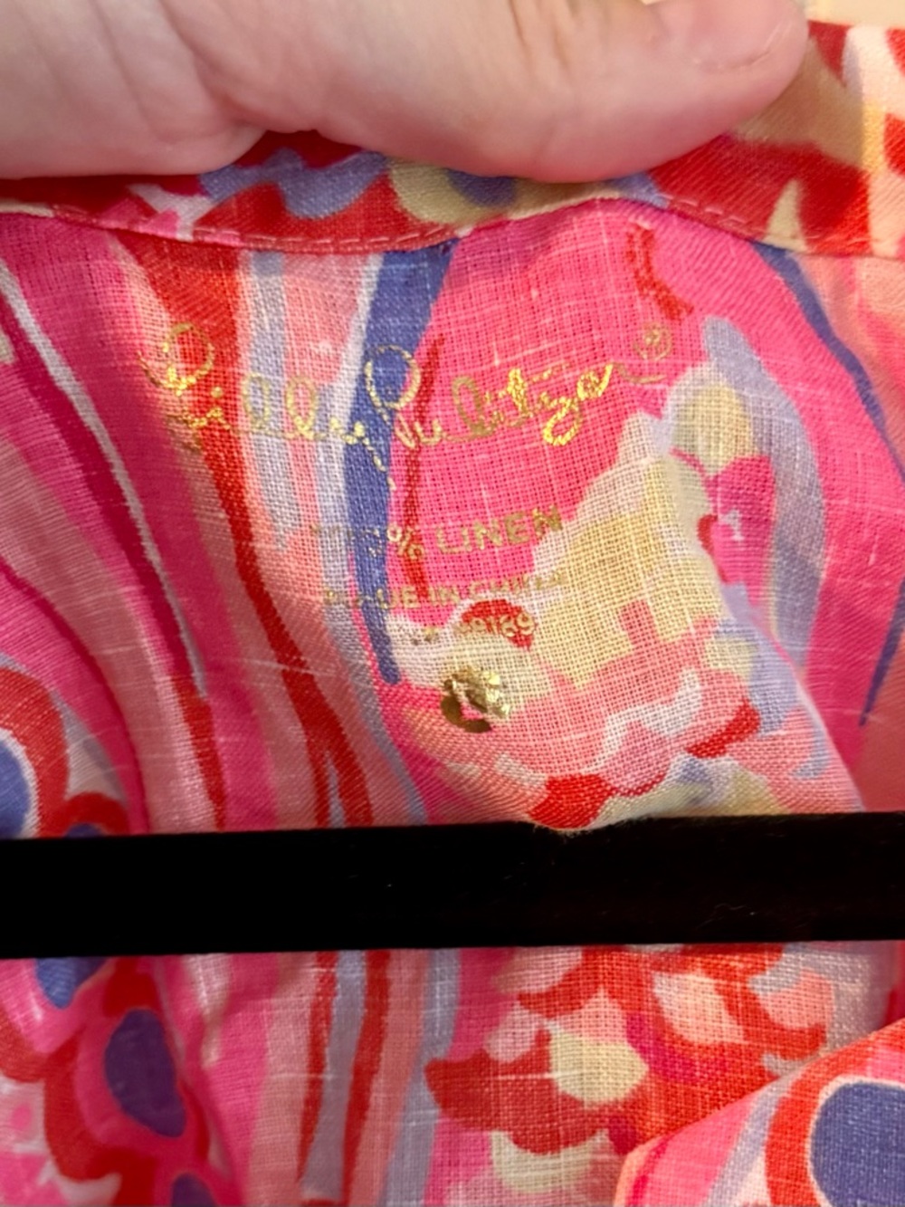 Lilly Pulitzer Marco Island Linen Tunic Cover Up Size L - Picture 4 of 9